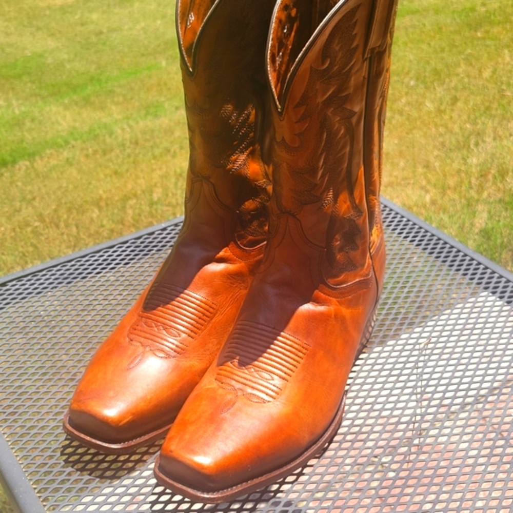 Men's Brown Leather Cowboy Boots
